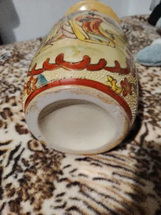 Jarrón Chino Antiguo Cerámica Porcelana