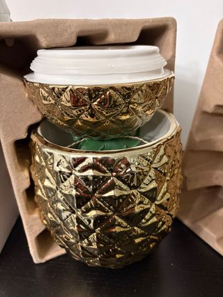 Cubitera Piña Dorada Cerámica