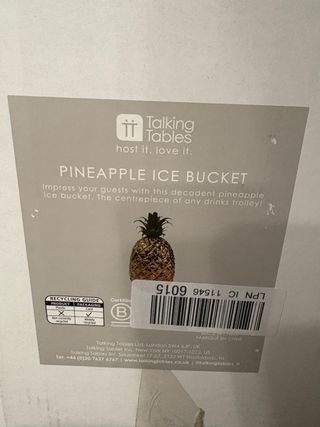 Cubitera Piña Dorada Cerámica