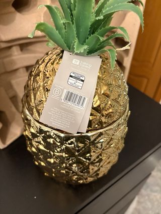 Cubitera Piña Dorada Cerámica