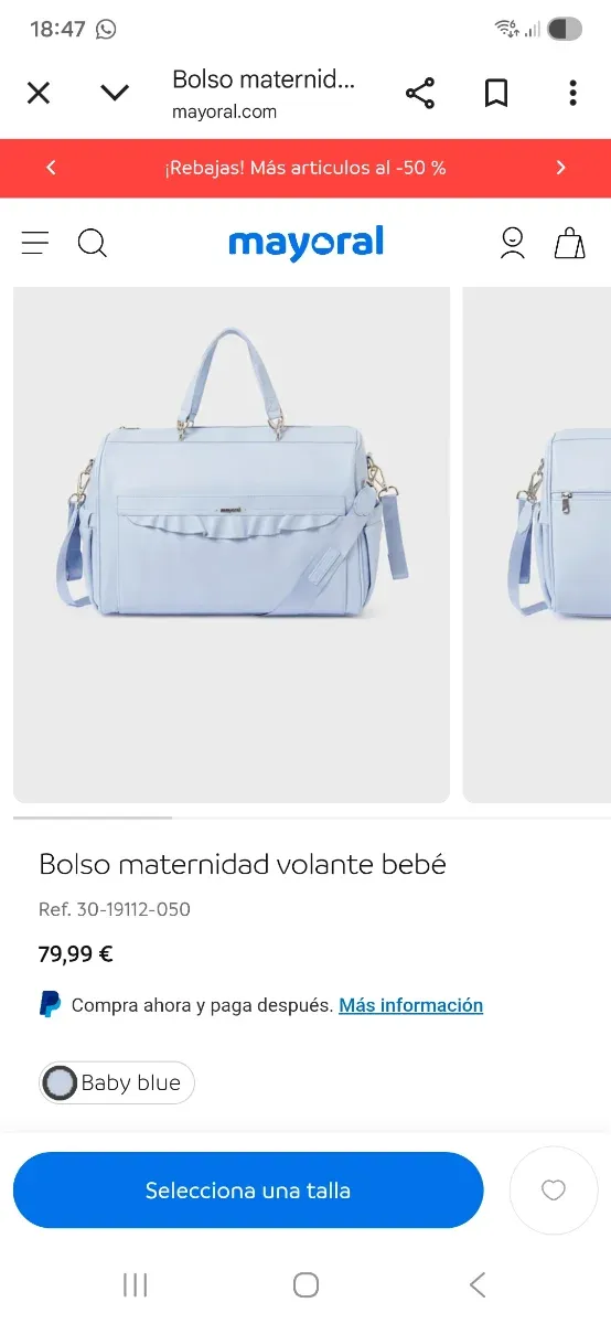 Bolso bebé Mayoral nuevo