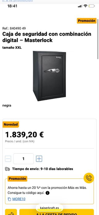 Caja Fuerte XXL sin estrenar