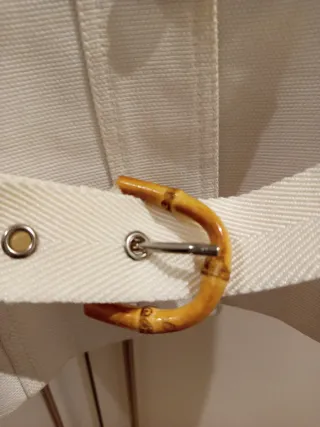 Americana Roberto Verino blanca y beige, mujer.