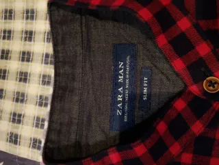 Camisa cuadros Zara Talla L