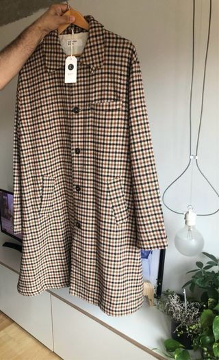 Abrigo Universal Works cuadros marrón