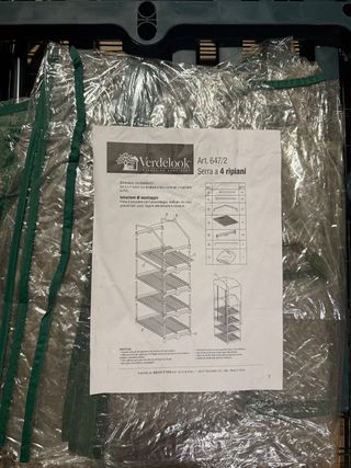 Serra 4 ripiani per balcone/giardino