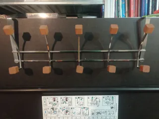 Perchero de puerta metal y madera