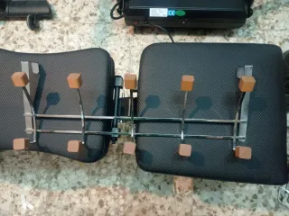 Perchero de puerta metal y madera