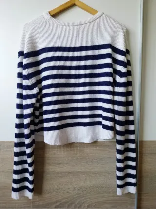 Jersey Pull&Bear rayas azul marino Talla L