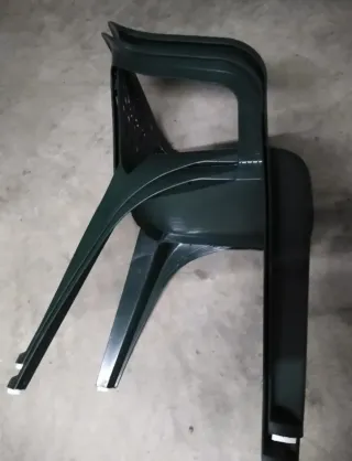 Sillas de terraza/jardín negras (plástico)