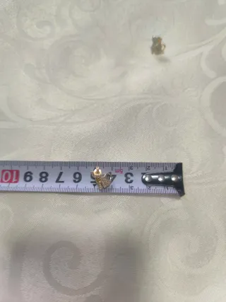 Pendientes Goma Gatito Dorado y Blanco