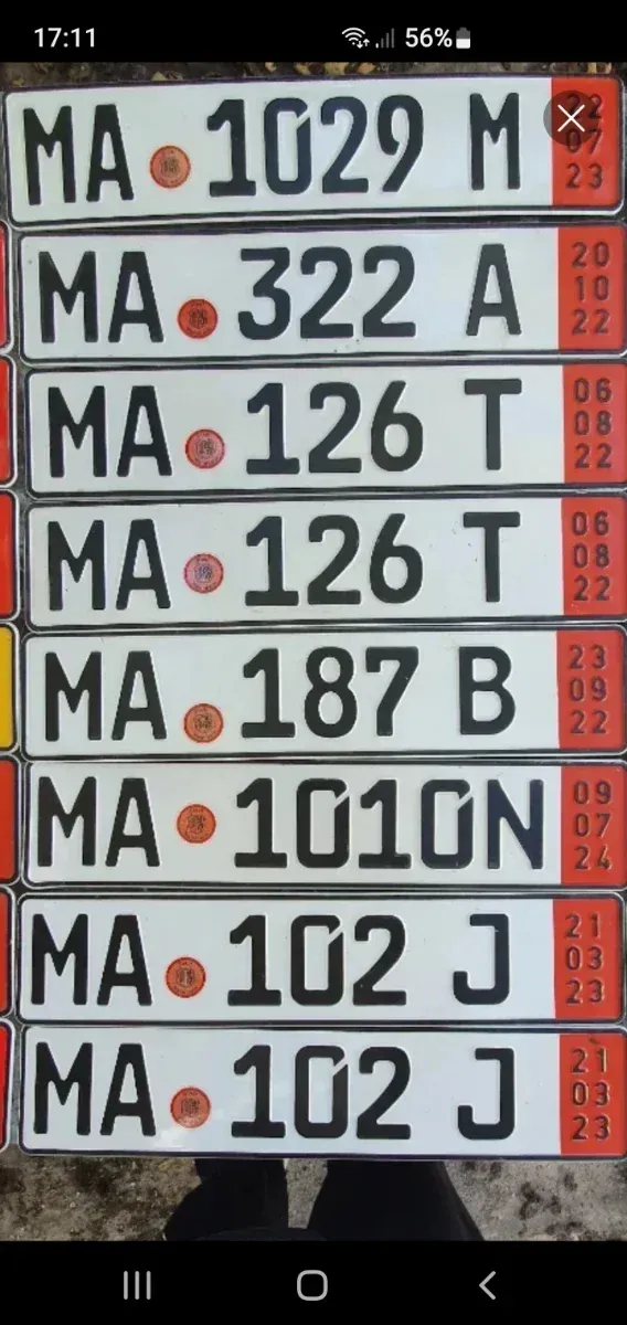 MATRICULA ANTIGUA DE ALEMANIA PARA DECORACIÓN