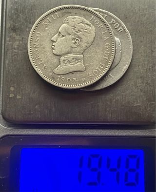 2 Pesetas Alfonso XII 1883 y Alfonso XIII 1905