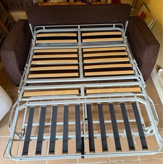 Sofá cama 2 plazas marrón