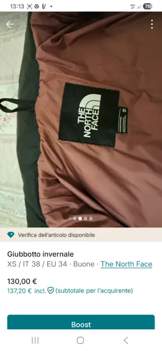 Piumino The North Face donna nero/marrone XS