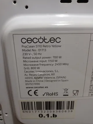 Microondas Cecotec Vintage Beige