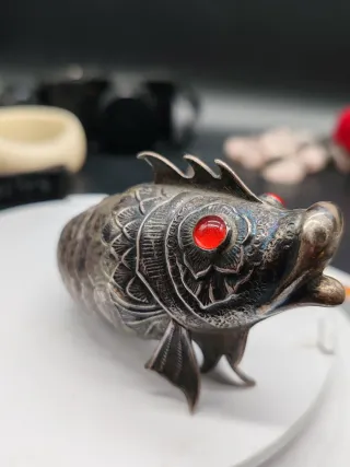 Raro Pesce Articolato Argento 925