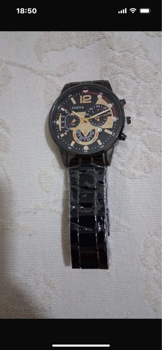 Reloj Geneva Dorado y Negro