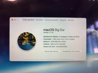 Portatil MacBook Pro Retina 15 Plata