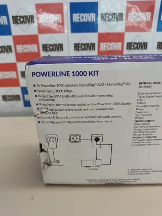 Kit PLC Powerline 1000 Mbps enchufe doble STRONG