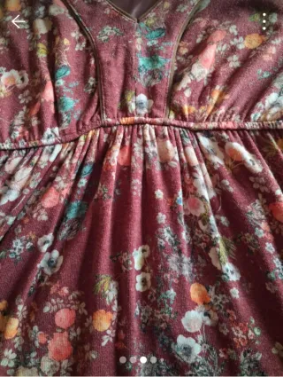 Vestido estampado floral manga larga