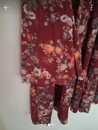 Vestido estampado floral manga larga