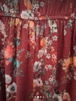 Vestido estampado floral manga larga