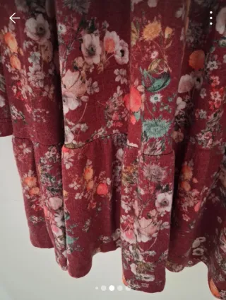Vestido estampado floral manga larga