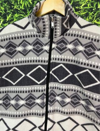 Gilet Vintage Double Face Fantasia Geometrica