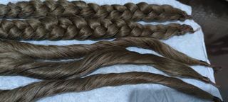 Mallas y rodetes fallera rubio