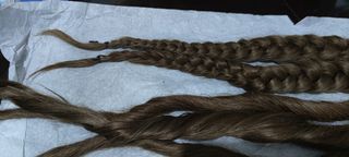 Mallas y rodetes fallera rubio