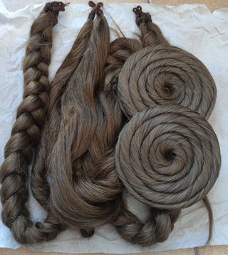 Mallas y rodetes fallera rubio