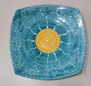 Svuota tasche/centrotavola ceramica decorato