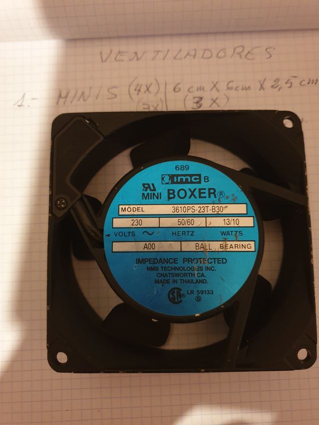 Pack nº 5: PAPST MULTIFAN 3382(12V) + BOXER (230V)