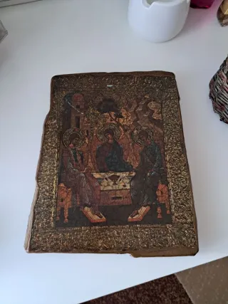 URGENTE!ANTIGUO ICONO DE LA TRINIDAD.SIGLO XIX-XX.