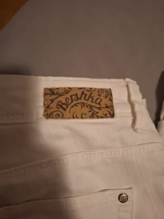 Pantalón Blanco Bershka Talla 38
