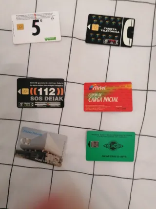 Lotto di vecchie carte telefoniche