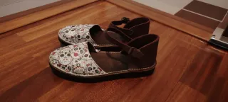 Sandalias Artesanales Cuero Talla 37 Calaveras