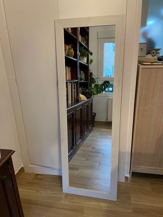 Espejo cuerpo entero madera blanco