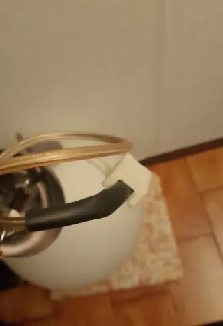 Lampadario sfera vetro e metallo