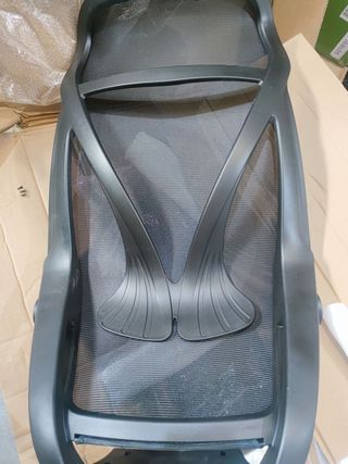 SONGMICS Silla de Oficina, Silla de Escritorio, Respaldo Ergonómico, Altura Ajustable, Reposabrazos Plegables, Silla Giratoria con Reposacabezas, Carga de 150 kg, Negro Tinta OBN088B01