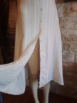 H&M talla 40-42 Vestido largo beis