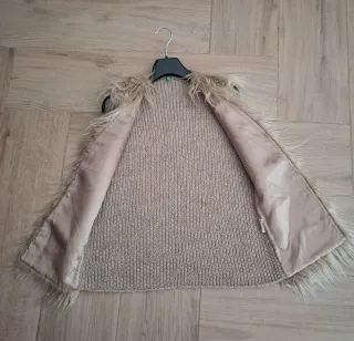 Gilet pelliccia sintetica beige