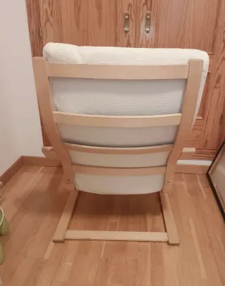 Poltrona Poäng Ikea in legno beige