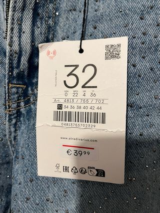 Pantalón ancho Stradivarius con pedrería