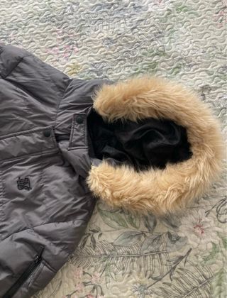 Cazadora SikSilk Gris con Capucha y Pelo