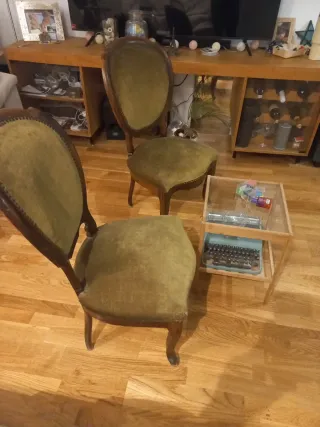 Juego 2 Sillas Estilo Isabelino/Victoriano