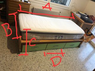 Cama nido individual con cajones con colchón