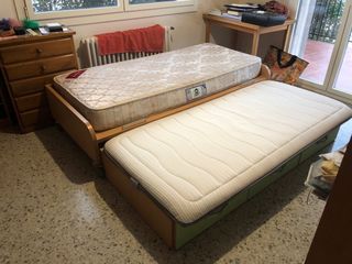 Cama nido individual con cajones con colchón