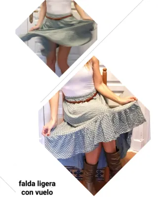 Falda lunares vuelo asimétrico